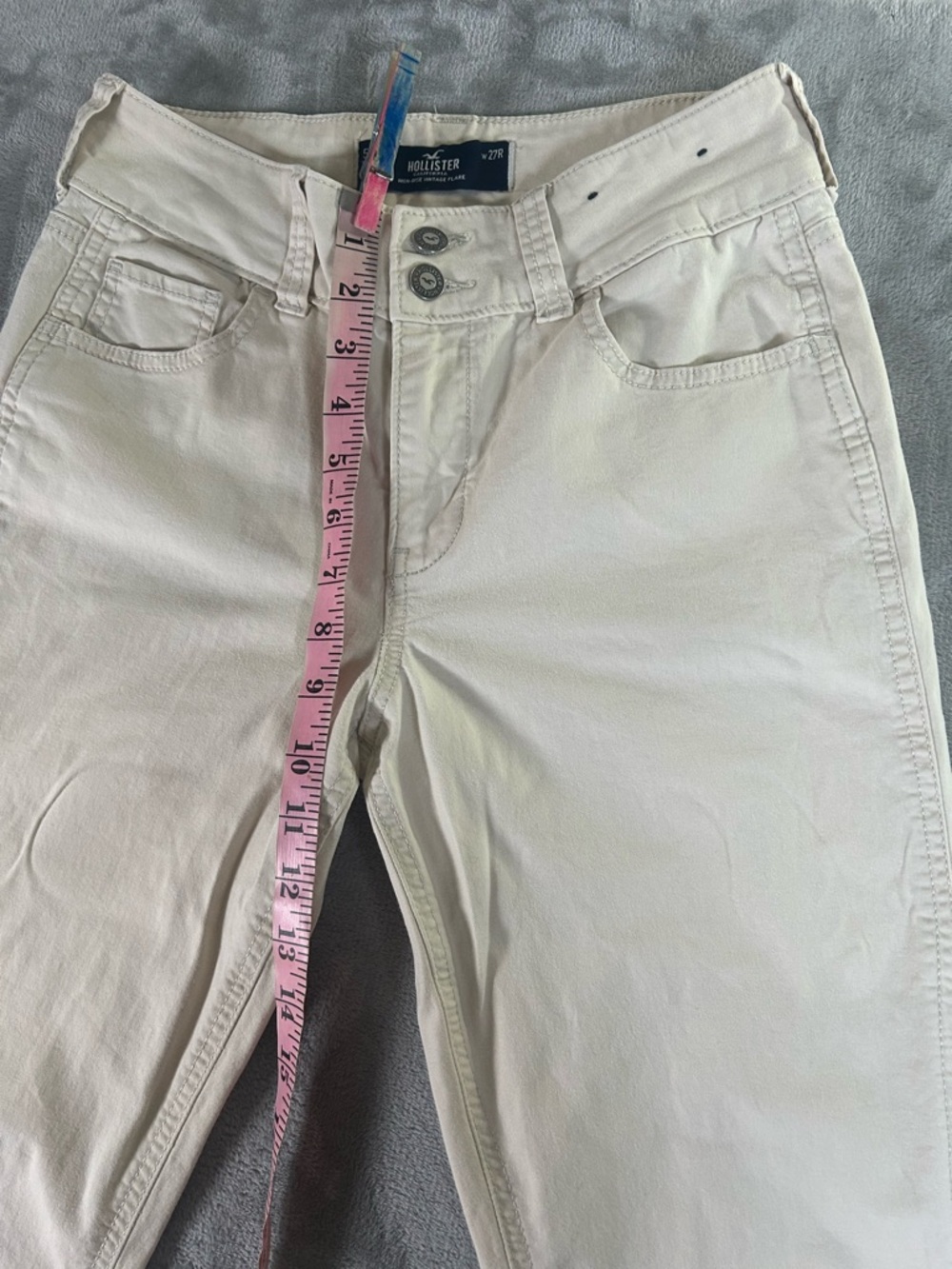 Hollister Cream Flared Pants - Picture 6 of 10